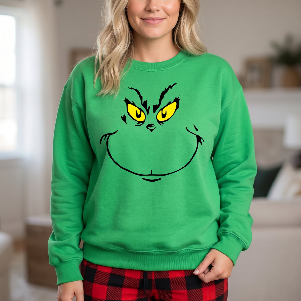 Grinch Face - Unisex Crewneck