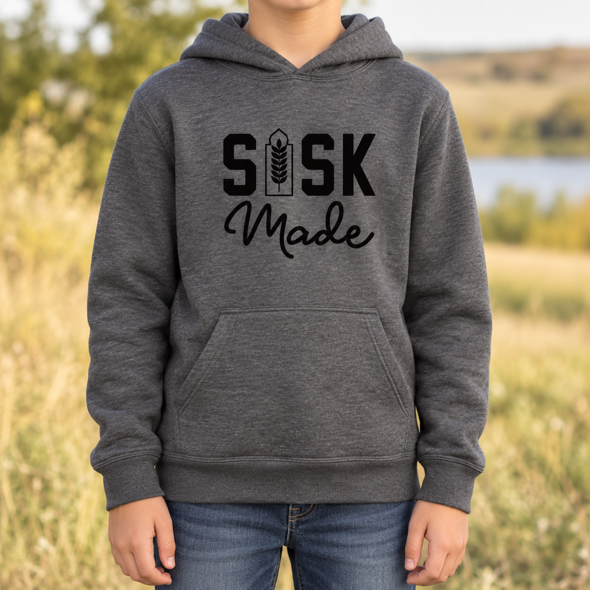 Sask Made {wheat} - Youth Hoodie