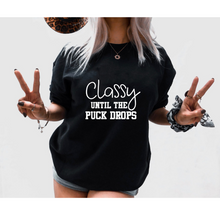 Load image into Gallery viewer, Classy Until the Puck Drops - Unisex Crewneck Sweater