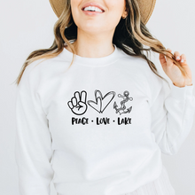 Load image into Gallery viewer, Peace Love Lake - Unisex Crewneck