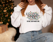Load image into Gallery viewer, I'm fine. Everything is fine - Unisex Crewneck Sweater