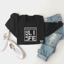 Load image into Gallery viewer, Mission Lake Life {box design}- Unisex crewneck sweater