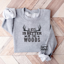 Load image into Gallery viewer, Life Is Better In The Woods- Unisex Crewneck Sweater
