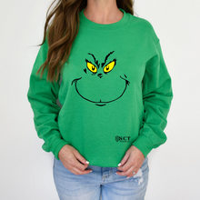 Load image into Gallery viewer, Grinch Face - Unisex Crewneck