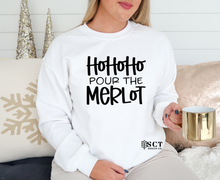 Load image into Gallery viewer, Ho Ho Ho Pour the Merlot- Unisex Crewneck