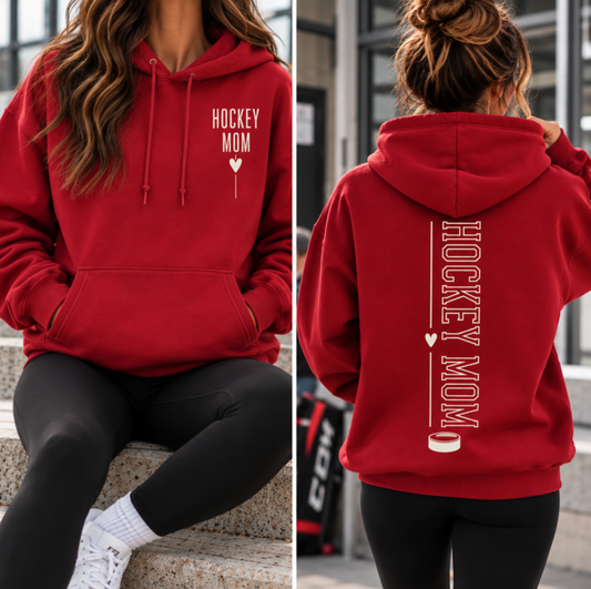 Hockey Mom [Spine/Outline]- Unisex Hoodie