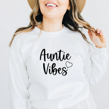 Load image into Gallery viewer, Auntie Vibes -  Unisex Crewneck Sweater
