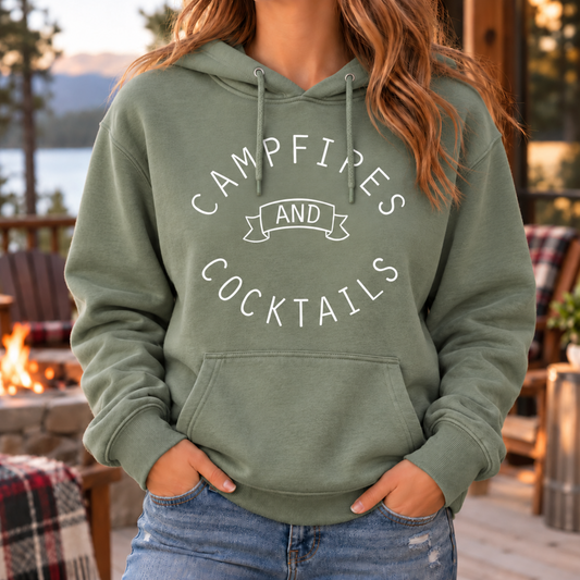 Campfires & Cocktails - Unisex Hoodie