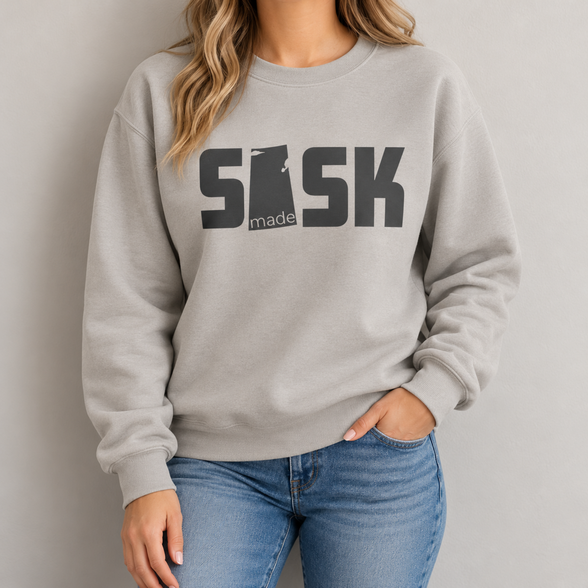 Sask Made {map} - Unisex Crewneck
