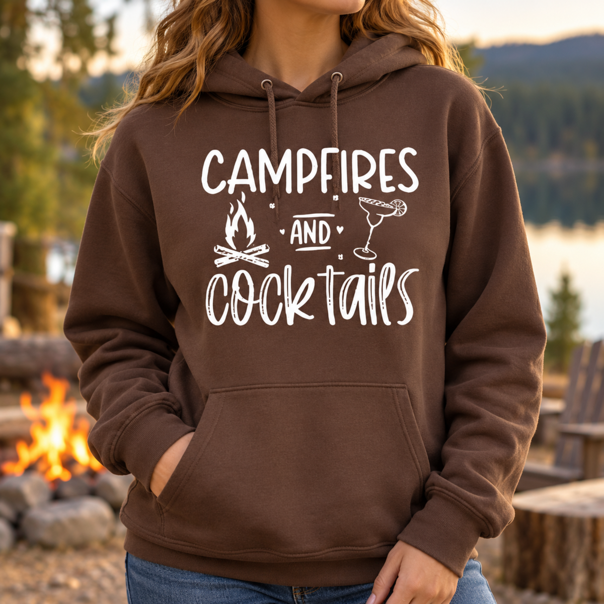 Campfires & Cocktails - Unisex hoodie