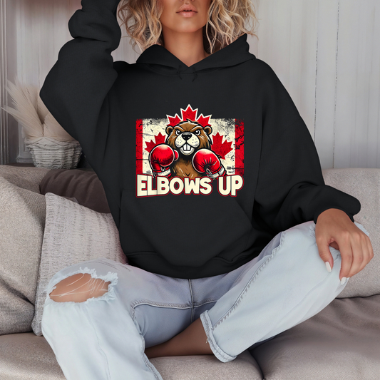 Elbows Up {Beaver} - Unisex Hoodie