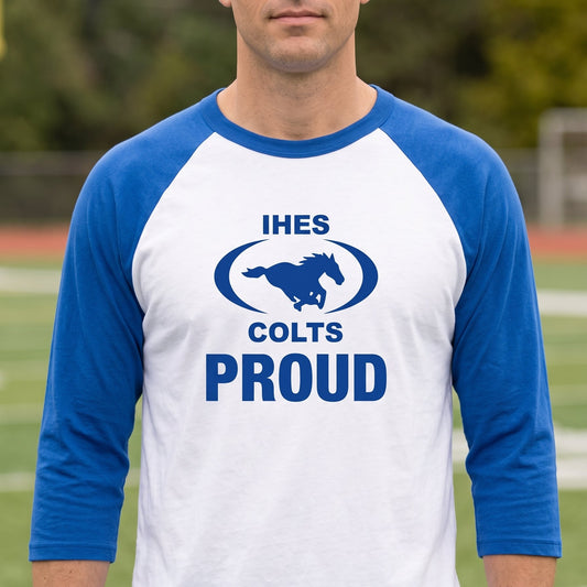 IHES - Colts Proud Adult Baseball Shirt