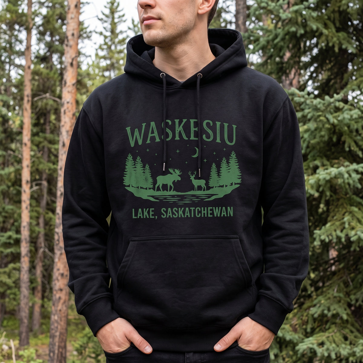 Waskesiu Lake Life [starry]- Unisex Hoodie