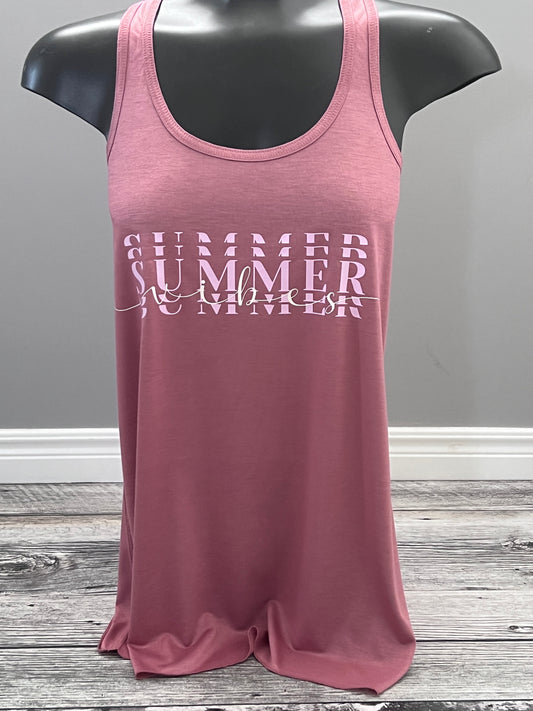 Summer Vibes - Ladies Flowy Tank