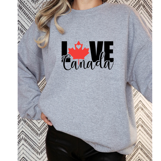 I Love Canada - Unisex Crewneck