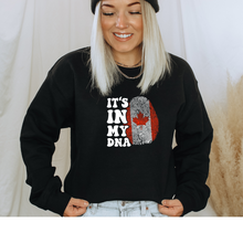 Load image into Gallery viewer, It&#39;s in my DNA {Canada fingerprint} - Unisex Crewneck

