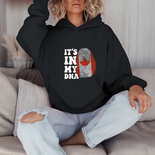 It's in my DNA {Canada fingerprint} - Unisex Hoodie