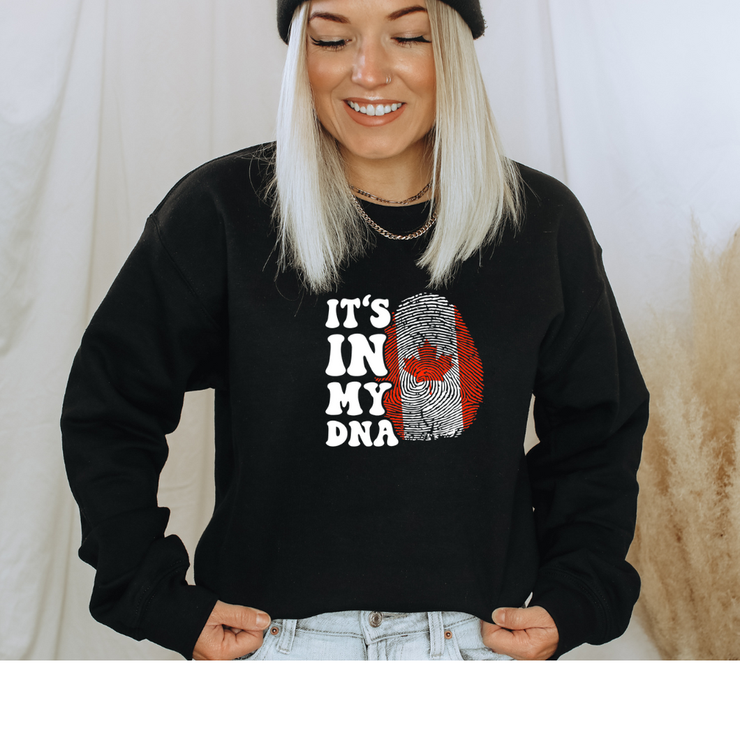 It's in my DNA {Canada fingerprint} - Unisex Crewneck