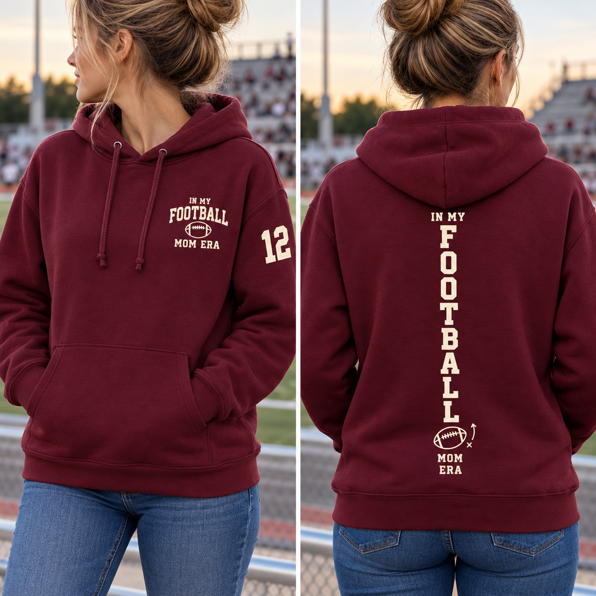 In My Football Mom Era [spine ] - Unisex Hoodie