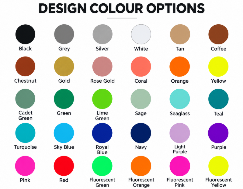 Available design colours