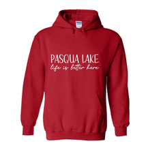 Load image into Gallery viewer, Pasqua Lake life is better here - Youth Hoodie
