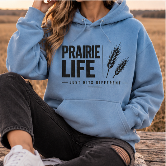 Prairie Life just hits different [min]- Unisex Hoodie