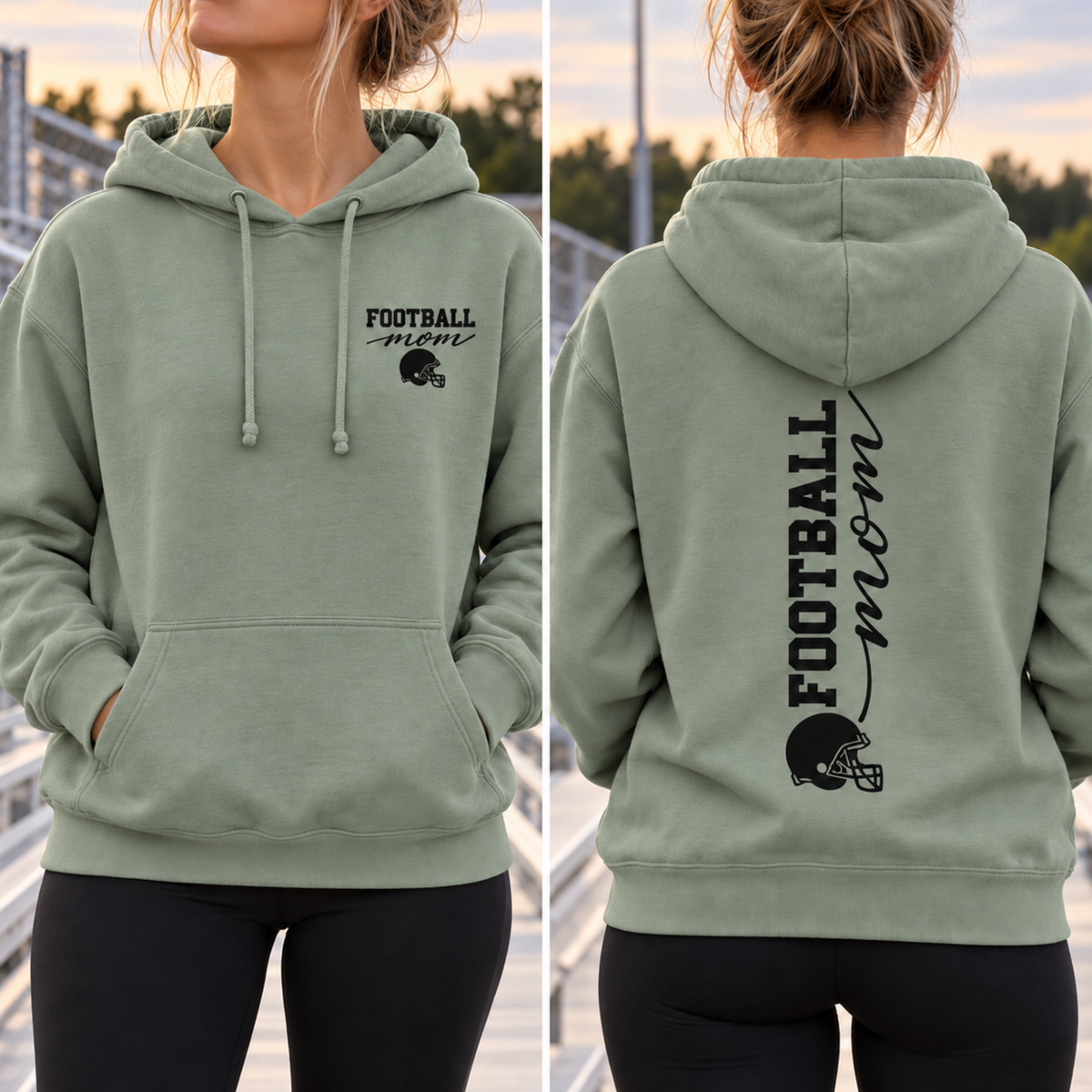 Football Mom [spine script] - Unisex Hoodie