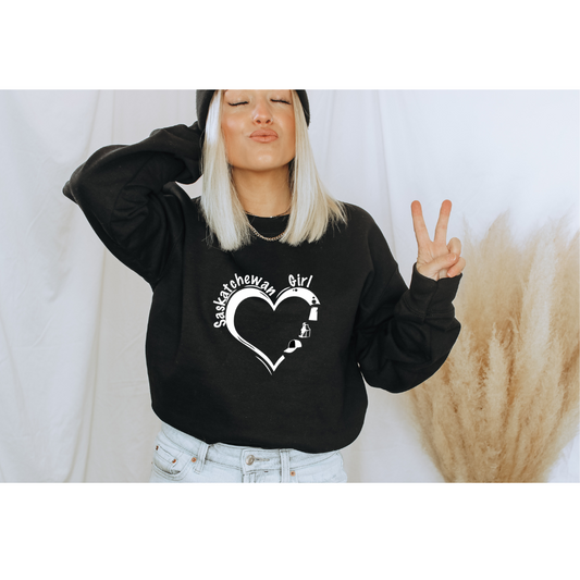 Saskatchewan girl-Ball Cap/Grain Elevator - Unisex Crewneck Sweater