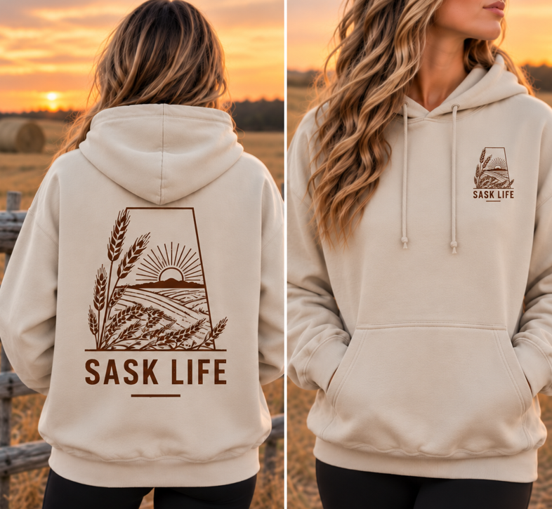 Sask Life just hits different - Unisex Hoodie