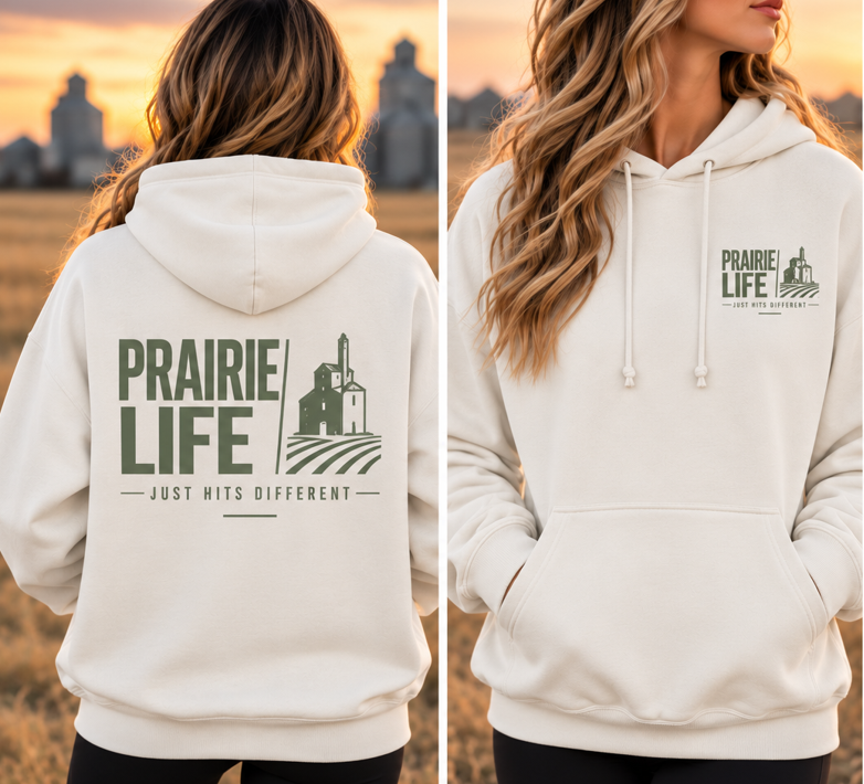 Prairie Life just hits different [min]- Unisex Hoodie