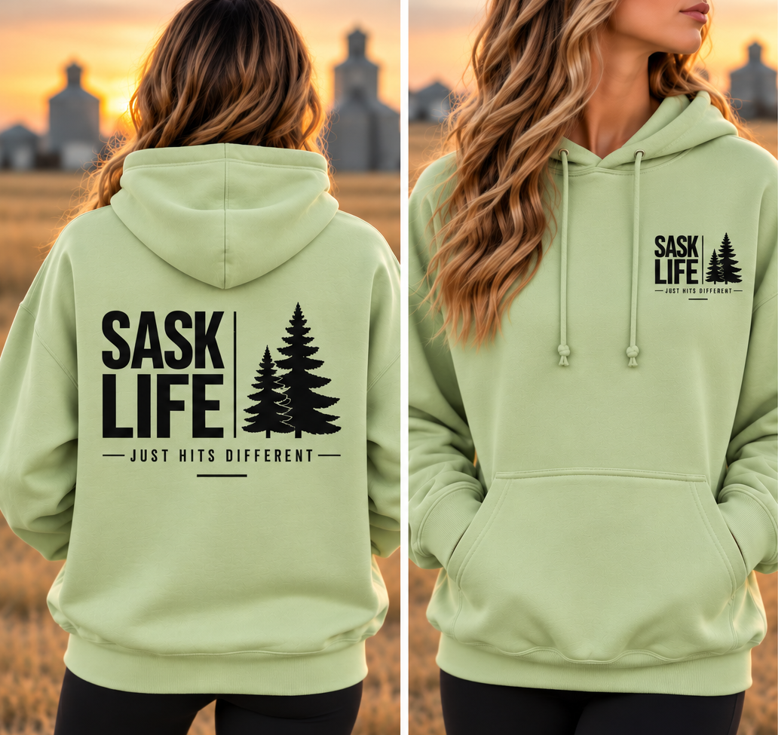 Sask Life just hits different [min]- Unisex Hoodie