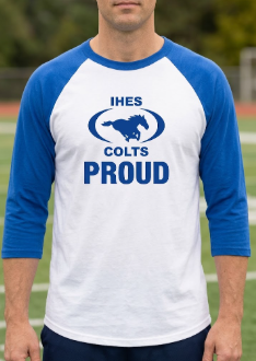 IHES - Colts Proud Adult Baseball Shirt