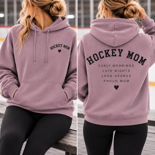Hockey Mom [Arch/Heart]- Unisex Hoodie