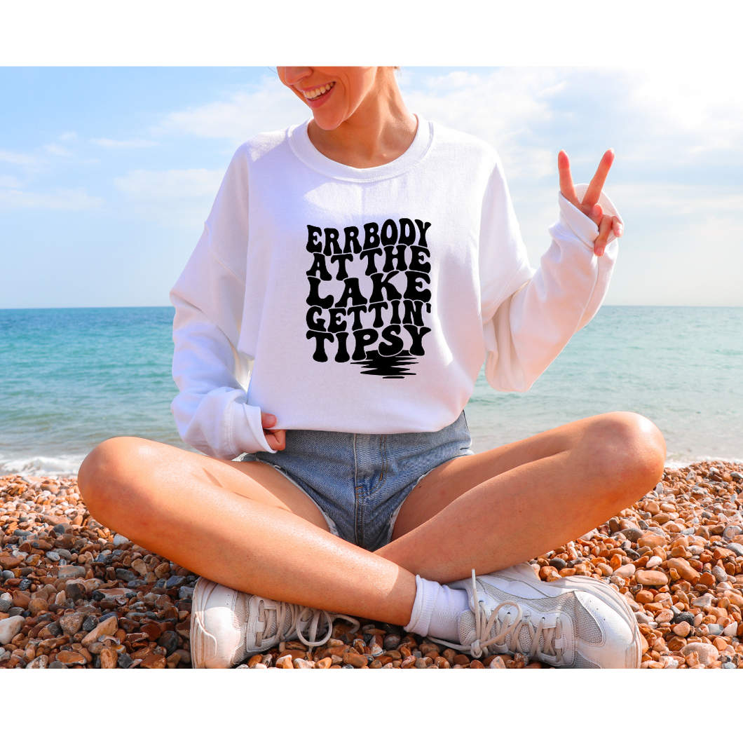 Errbody at the lake gettin' tipsy - Unisex Crewneck