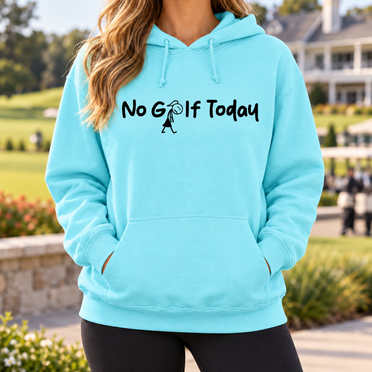 No Golf Today [stick girl] - Unisex Hoodie