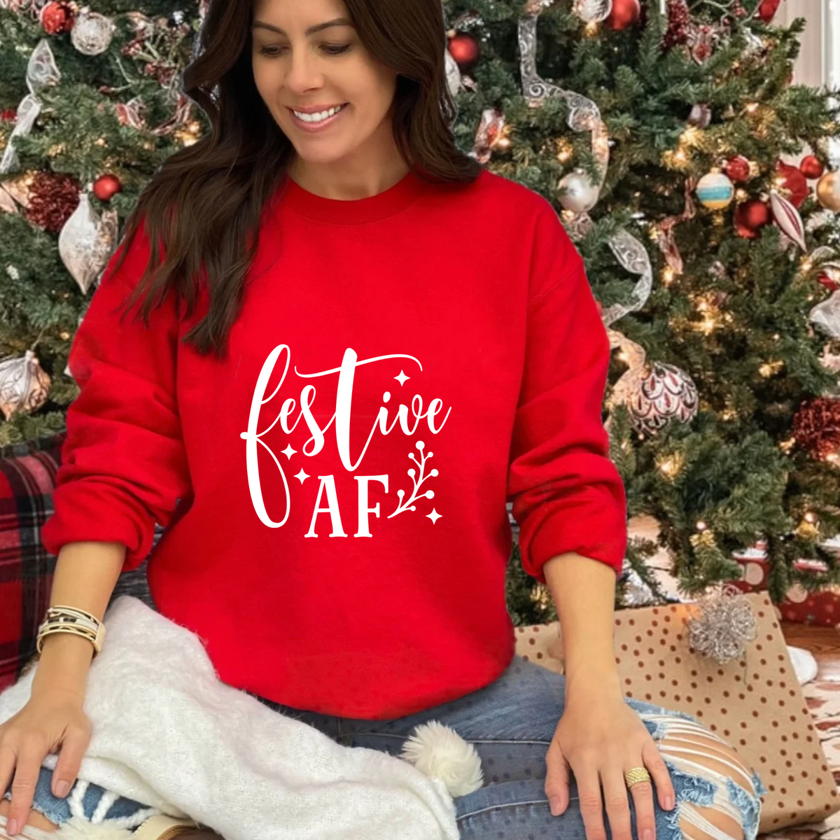 Festive AF - Unisex Crewneck