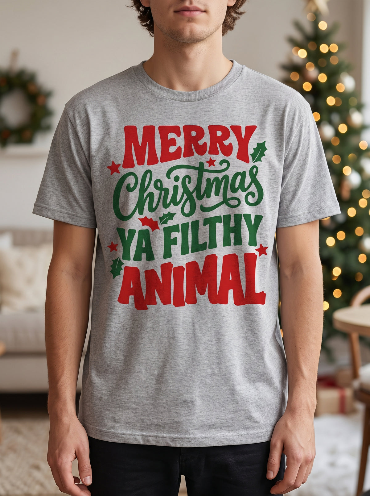 Merry Christmas ya filthy animal - Unisex Tee