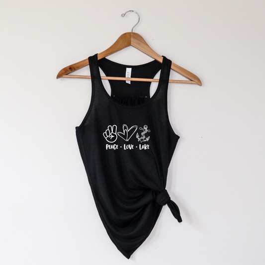 Peace Love Lake - Ladies Flowy Tank