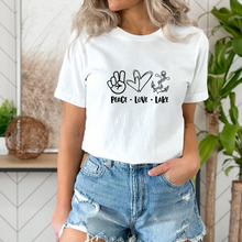 Load image into Gallery viewer, Peace Love Lake - Unisex Tri-blend Tee
