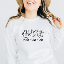 Load image into Gallery viewer, Peace Love Lake - Unisex Crewneck
