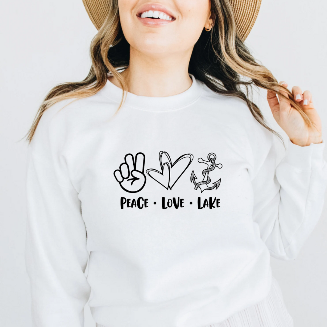 Peace Love Lake - Unisex Crewneck