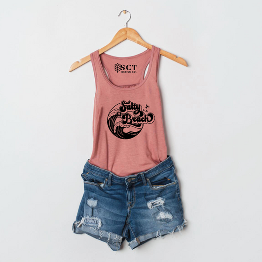 Salty Lil Beach - Ladies Flowy Tank