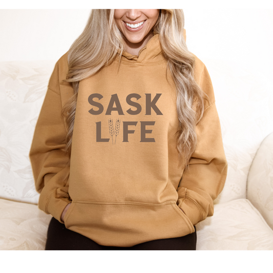 Sask Life {wheat} - Unisex Hoodie/Bunnyhug
