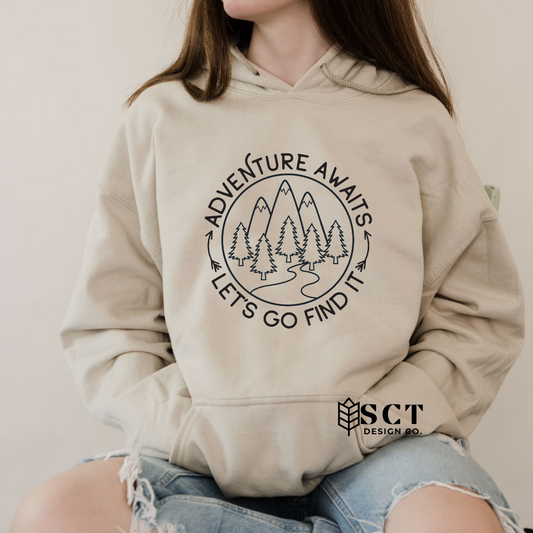 Adventure awaits lets go find it - Unisex hoodie