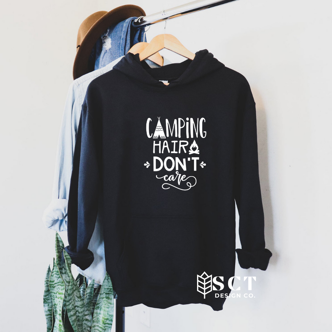 Camping Hair Don't Care - Unisex Hoodie