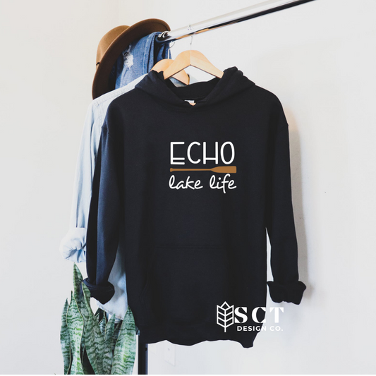 Echo lake life ~ {one paddle} - Unisex Hoodie
