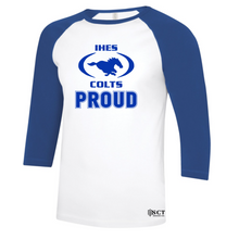 Load image into Gallery viewer, IHES - Colts Proud Adult Baseball Shirt
