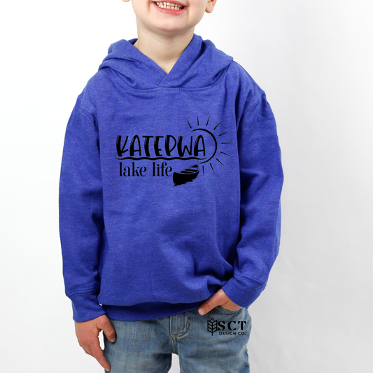 Katepwa Lake Life with canoe  - Youth Hoodie