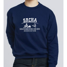 Load image into Gallery viewer, SRCHA - Saskatchewan Reined Cow Horse Association - YOUTH Crewneck
