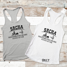 Load image into Gallery viewer, SRCHA - Saskatchewan Reined Cow Horse Association - Ladies Racerback Tank
